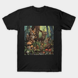 Goblincore Aesthetic - Forest Critters T-Shirt